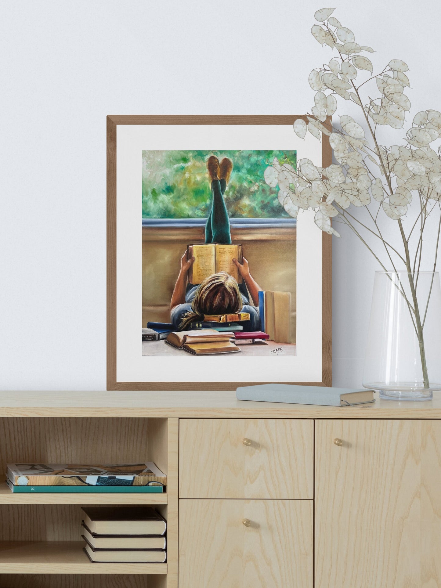 Bookish art print , book lover wall art