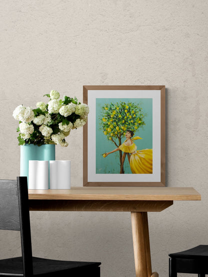 Digital Prints of Audrey by the Lemon Tree | Chinoiserie art print by SamArtisan