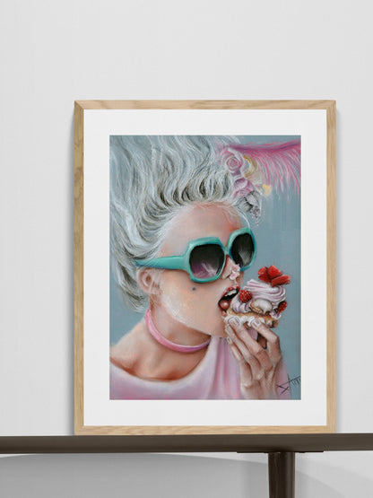 Digital Prints of Marie Antoinette printable wall art | Eat Cake digital art print by SamArtisan