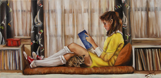 Moonrise Kingdom art print | Wes Anderson style home decor and retro wall art | Girl ready bay window