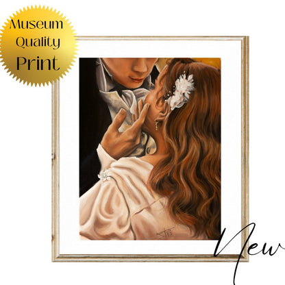 Digital Prints of Pen and Colin wedding - Canvas art print from original oil painting - Regency Art inspired wall art by SamArtisan