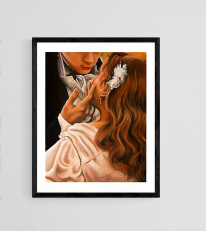 Digital Prints of Pen and Colin wedding - Canvas art print from original oil painting - Regency Art inspired wall art by SamArtisan