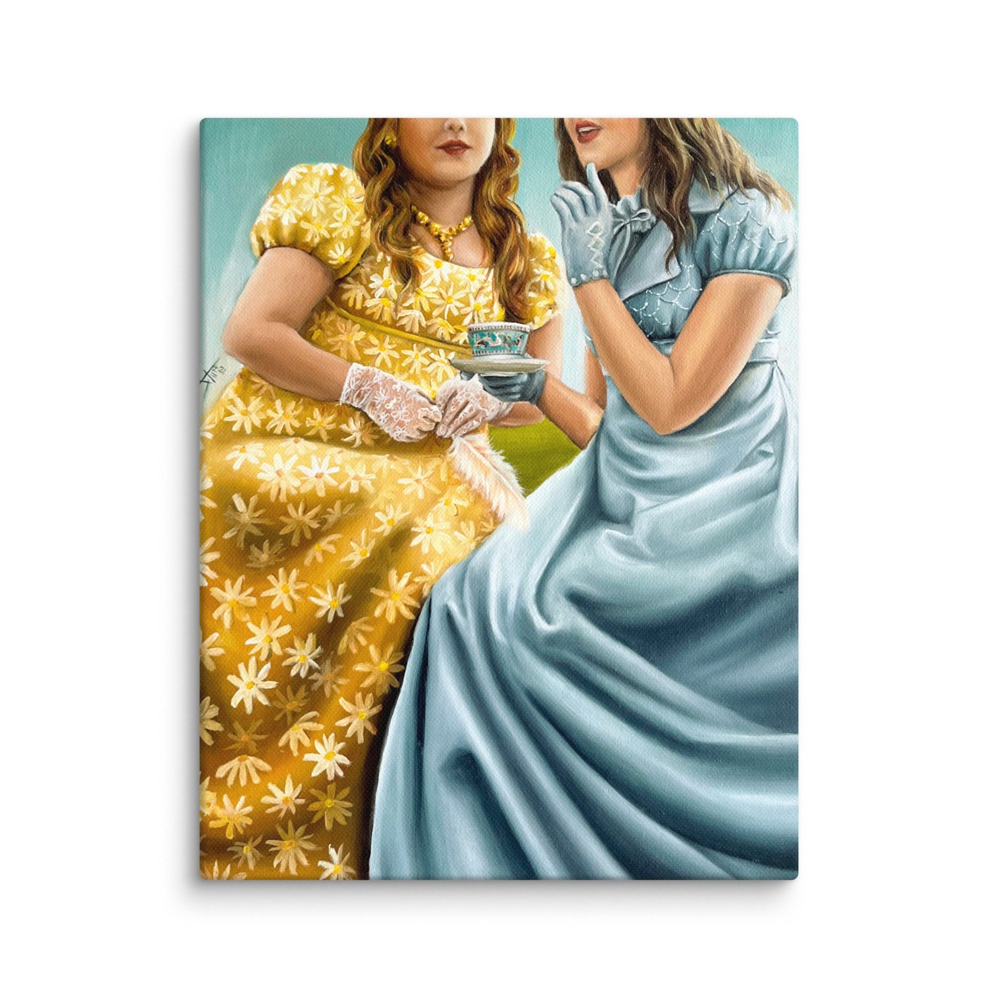 Penelope & Eloise Regency - Canvas Art Print of Spill the Tea