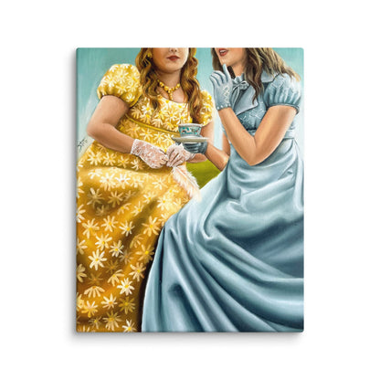 Digital Prints of Penelope & Eloise - Canvas Art Print of Spill the Tea by SamArtisan