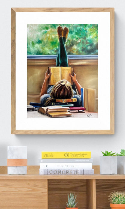 Digital Prints of Bookish art print , book lover wall art by SamArtisan