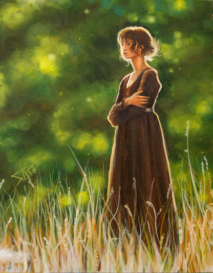 Digital Prints of Elizabeth Bennett ,Art Print from Original oil painting pride and prejudice by SamArtisan